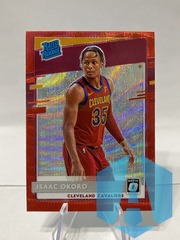 2020-21 Donruss Optic Isaac Okoro Red Wave Prizm Rated Rookie RC #155 Cavs